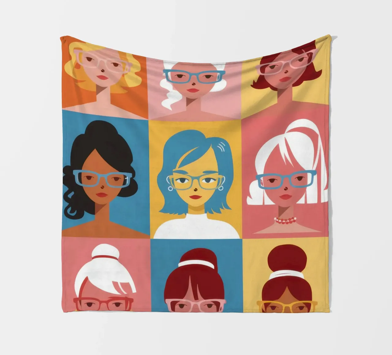 Skincare Routine Grid fleece blanket by Sentinel Glow