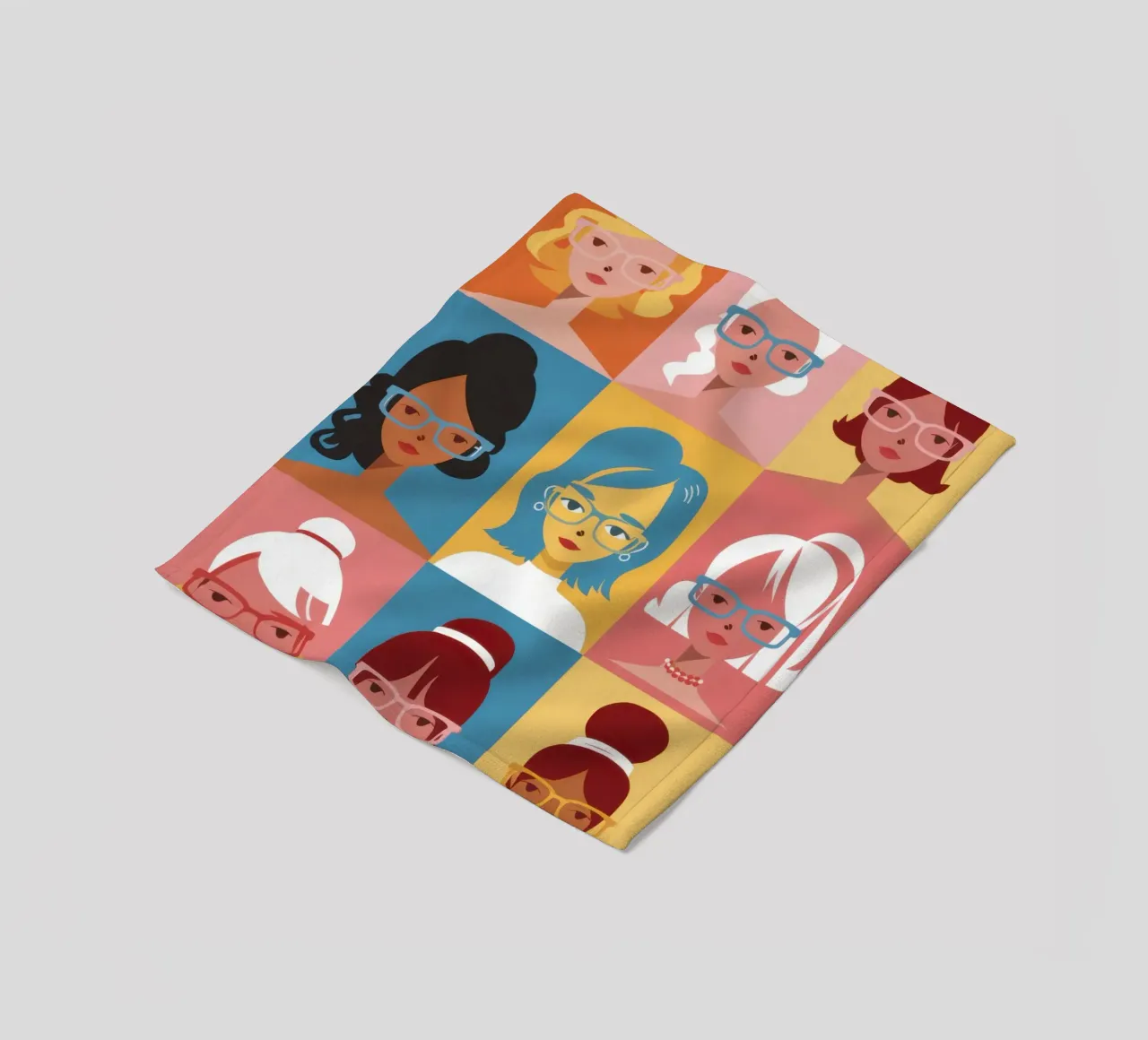 Skincare Routine Grid fleece blanket by Sentinel Glow