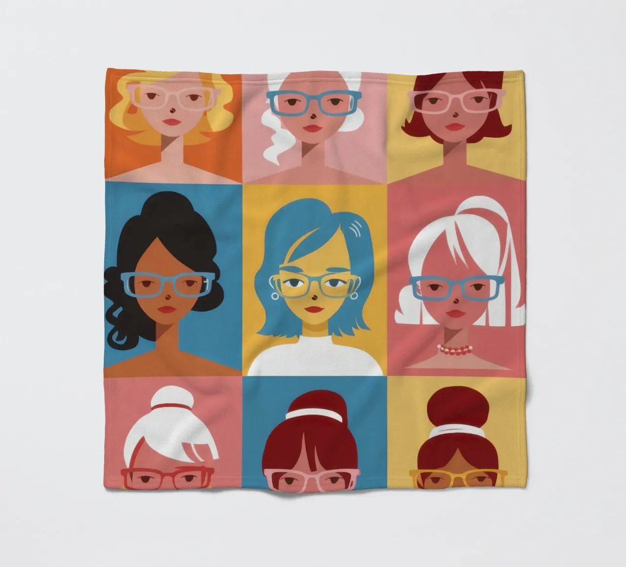 Skincare Routine Grid fleece blanket by Sentinel Glow