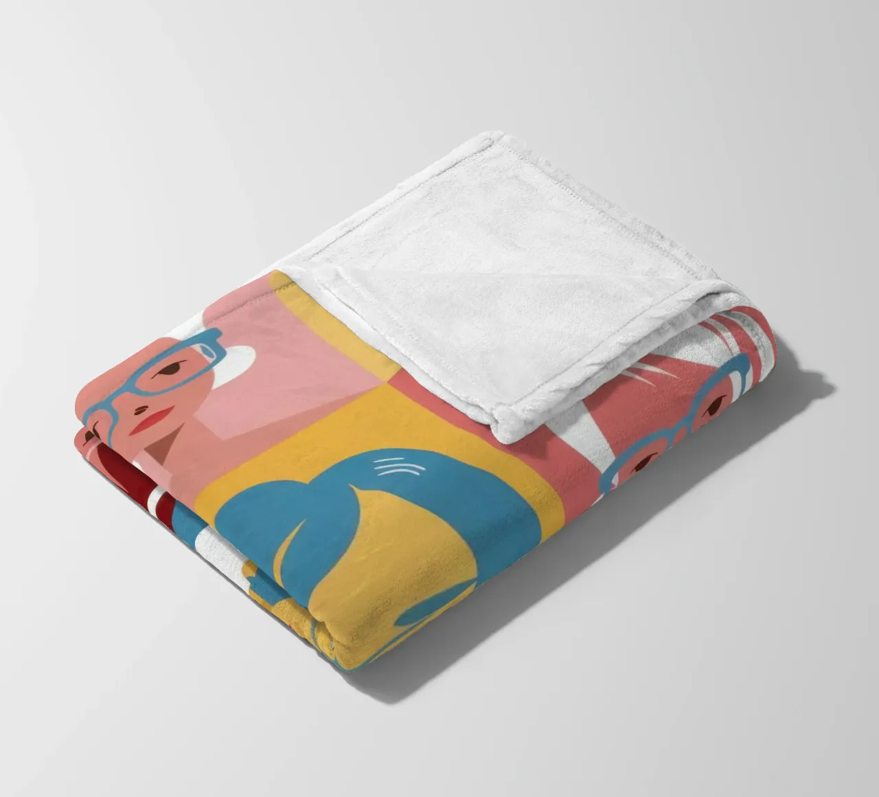 Skincare Routine Grid fleece blanket by Sentinel Glow