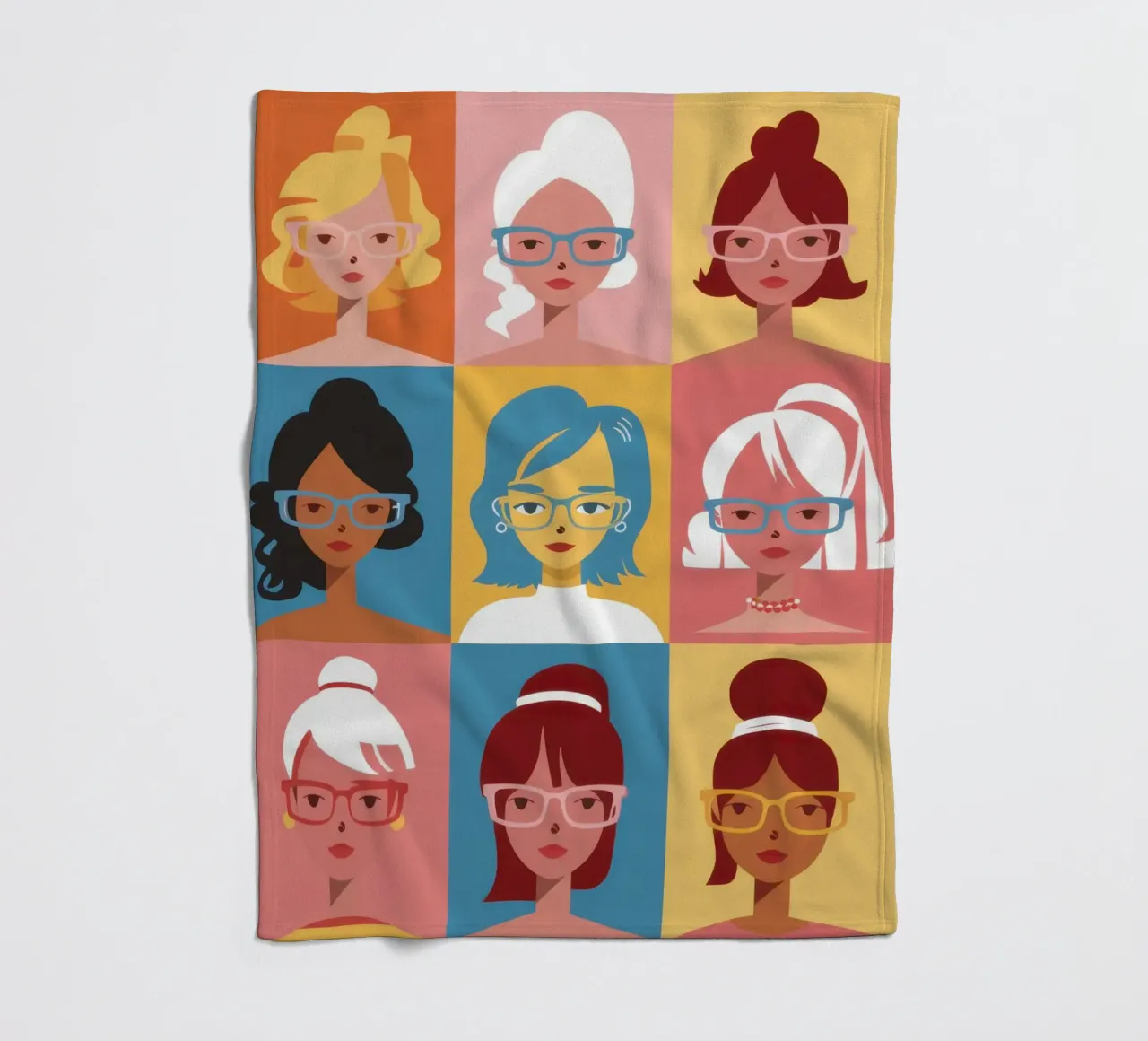 Skincare Routine Grid fleece blanket by Sentinel Glow