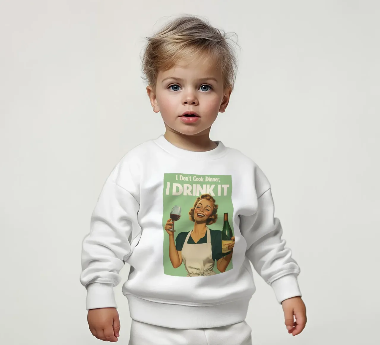 Divertente moglie cucina retrò felpa neonato da oneroad