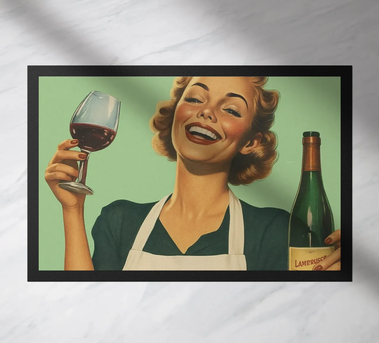 Divertente moglie cucina retrò zerbino da oneroad