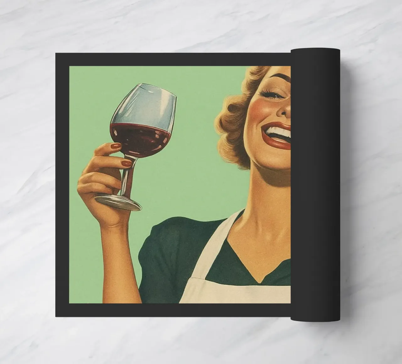 Divertente moglie cucina retrò zerbino da oneroad