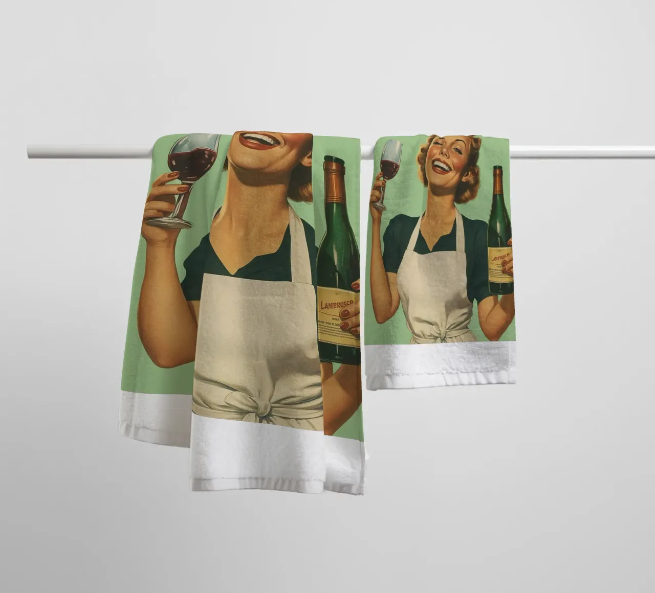 Divertente moglie cucina retrò asciugamano da bagno da oneroad