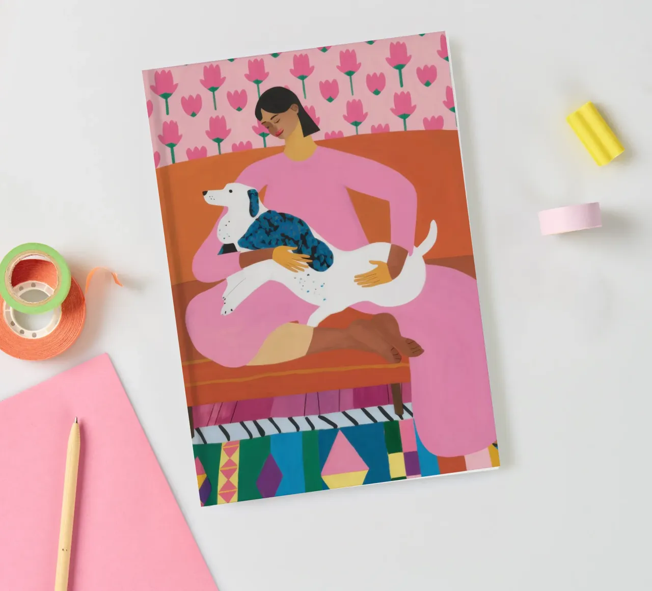 Dog Bed Companionship notebook by Marigold Tiga