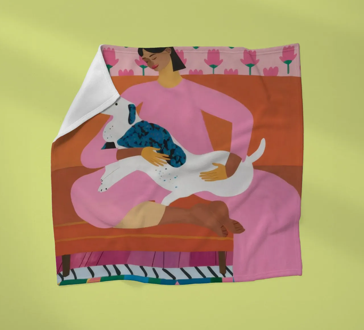 Dog Bed Companionship fleece blanket by Marigold Tiga