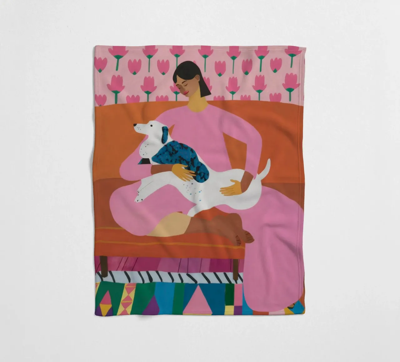 Dog Bed Companionship fleece blanket by Marigold Tiga
