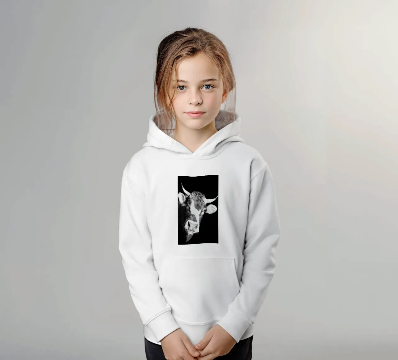 Dark Cow Vibes felpa bambino con cappuccio da DigiWunderwerk