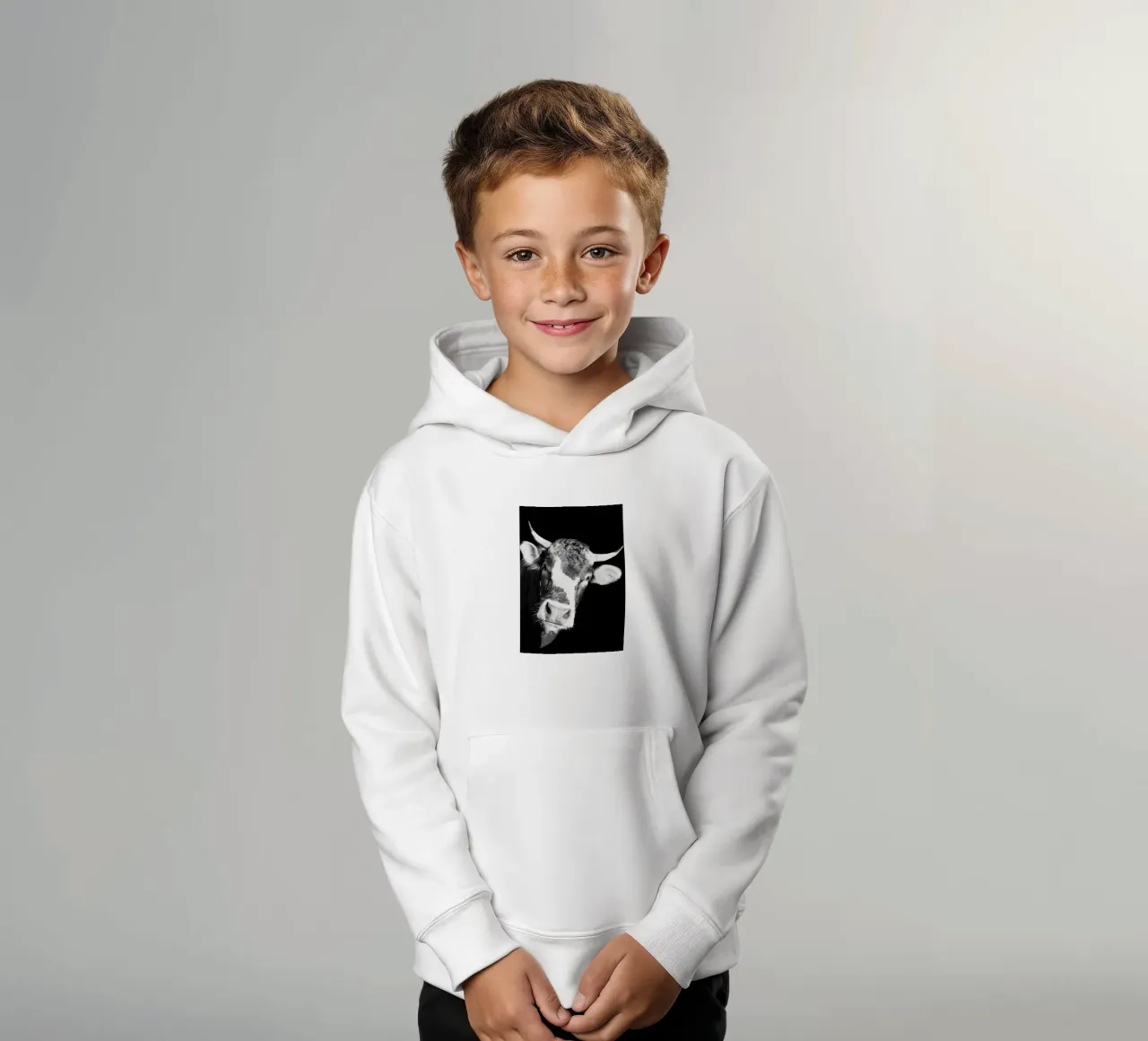 Dark Cow Vibes felpa bambino con cappuccio da DigiWunderwerk
