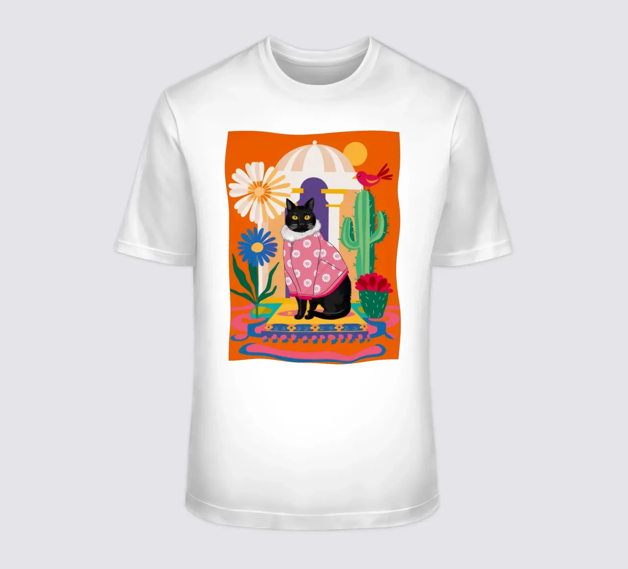 Cactus Cat Dandy t-shirt by Stone Decade