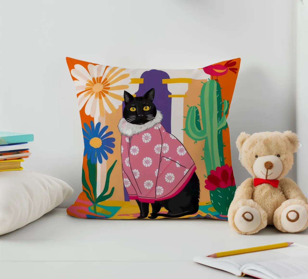Gatto Cactus Dandy cuscino da Stone Decade