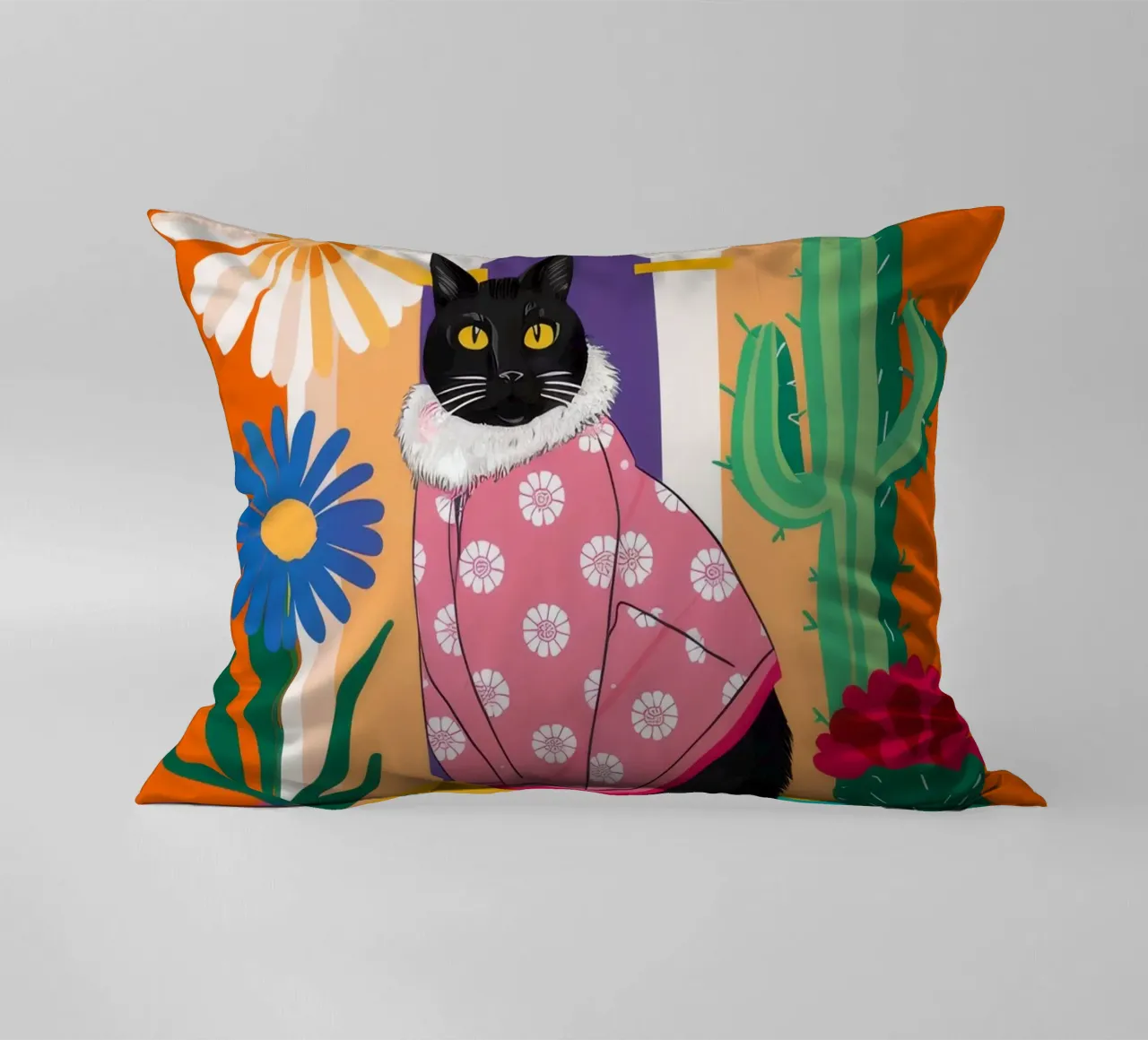 Gatto Cactus Dandy cuscino da Stone Decade