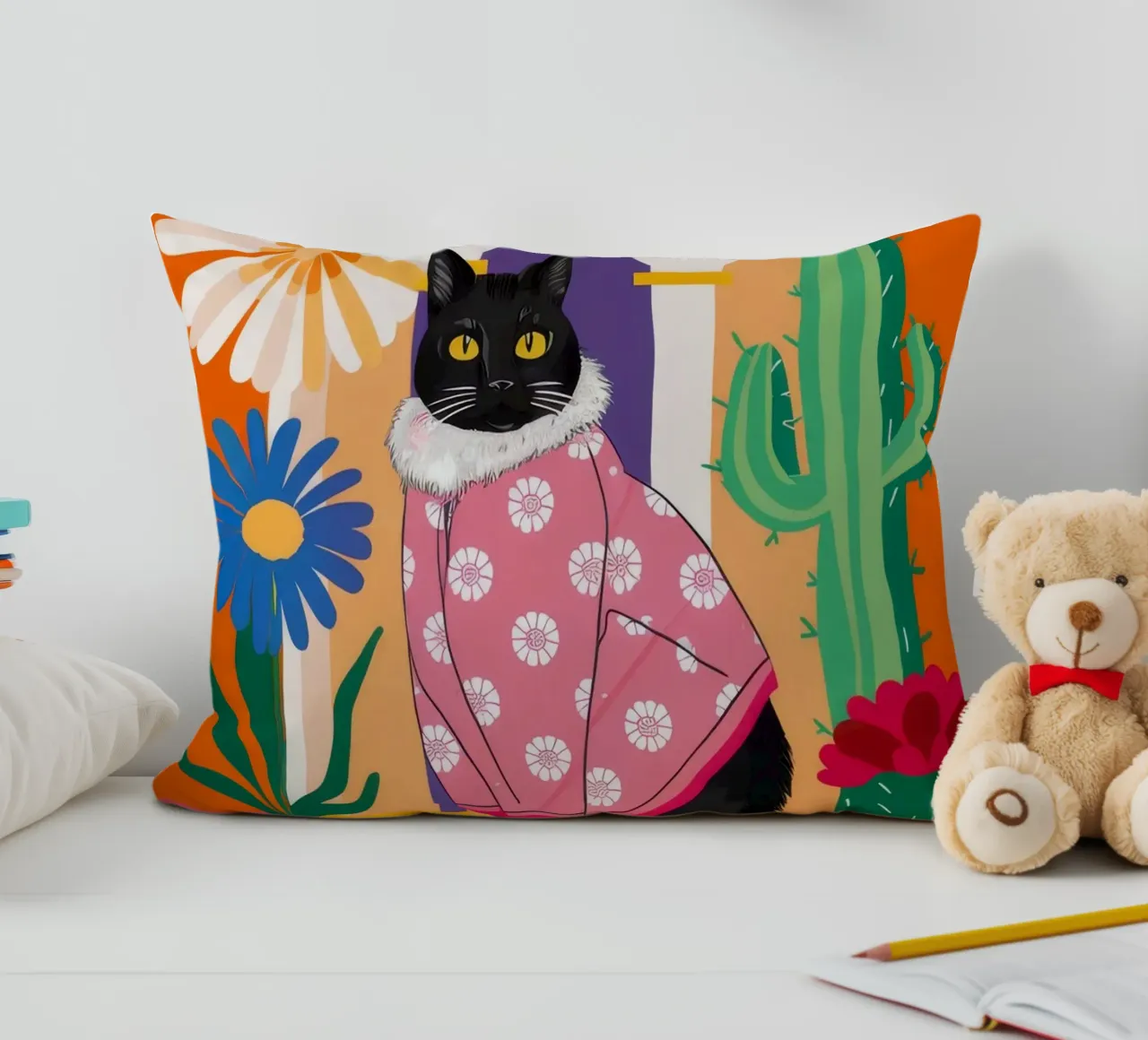 Gatto Cactus Dandy cuscino da Stone Decade