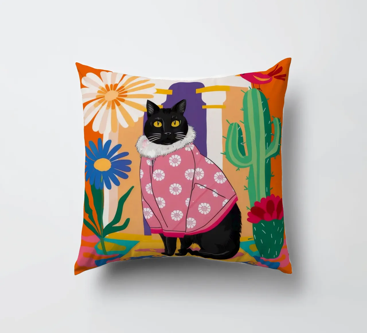 Gatto Cactus Dandy cuscino da Stone Decade