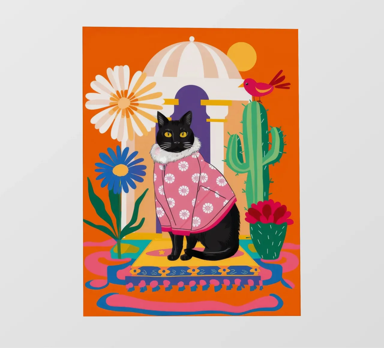 Gatto Cactus Dandy telo in pvc da Stone Decade