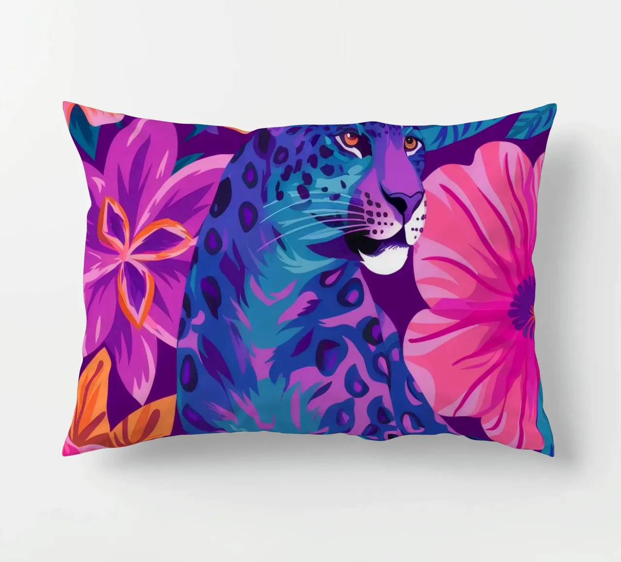 Psychedelic Leopard Dream decorative cushion by Stone Decade
