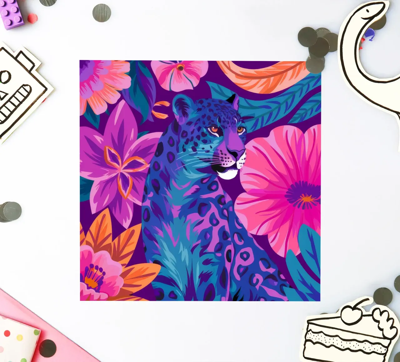 Psychedelischer Leopardentraum Sticker von Stone Decade