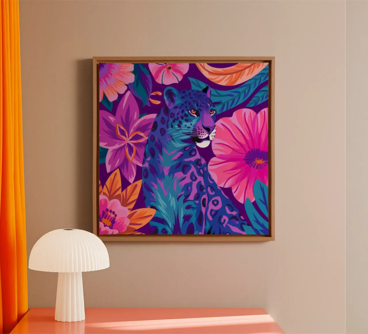 Psychedelischer Leopardentraum Leinwand von Stone Decade