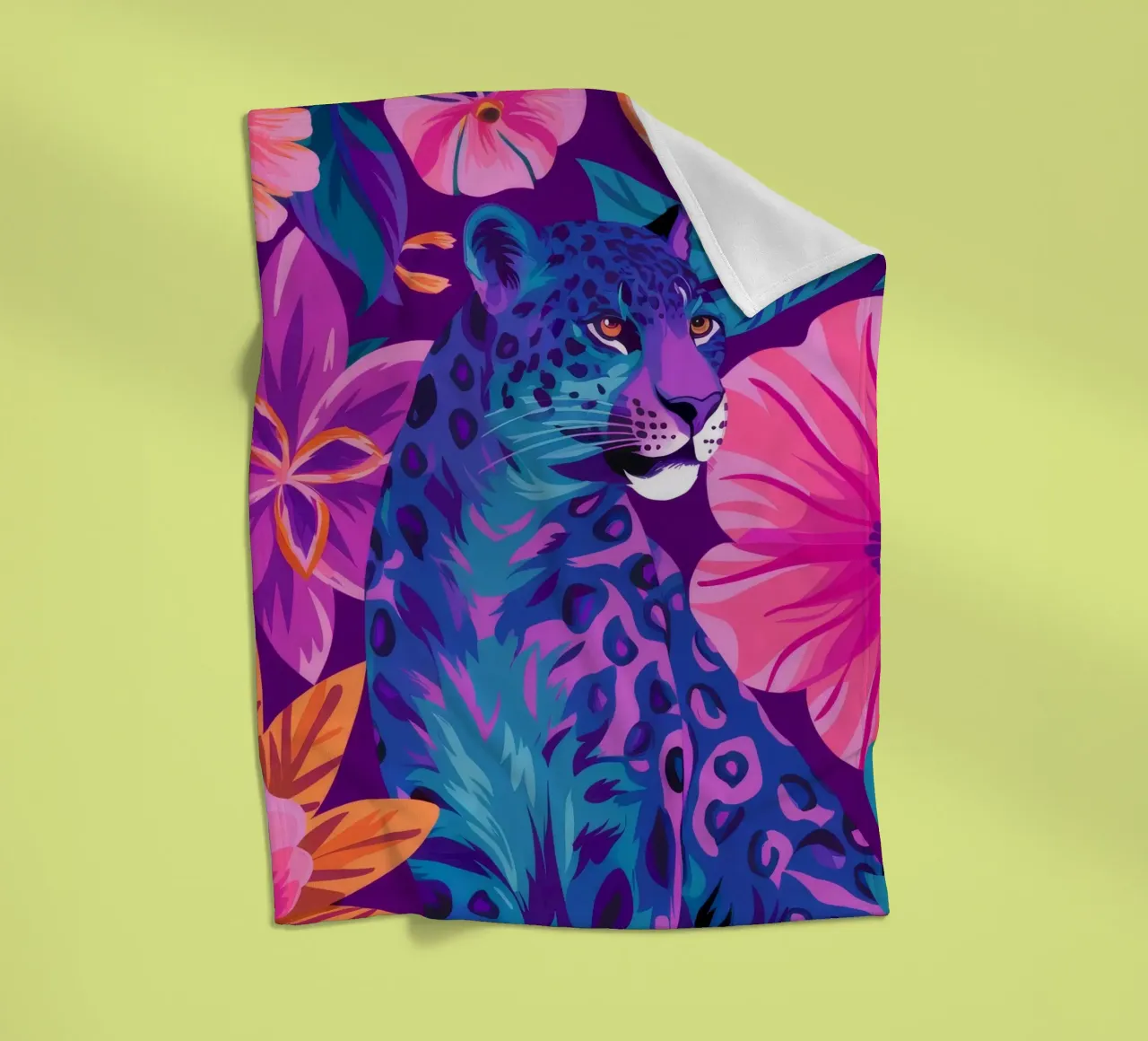 Psychedelischer Leopardentraum Fleecedecke von Stone Decade