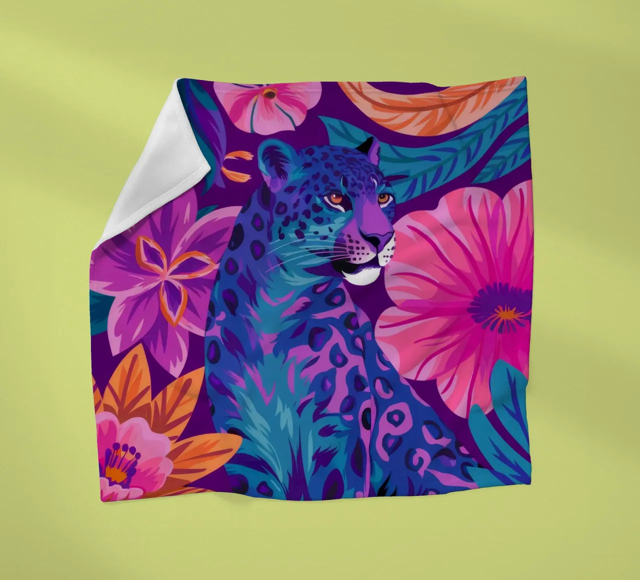Psychedelischer Leopardentraum Fleecedecke von Stone Decade