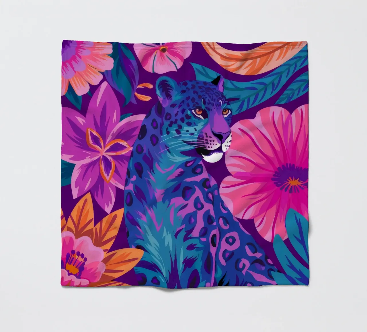Psychedelischer Leopardentraum Fleecedecke von Stone Decade