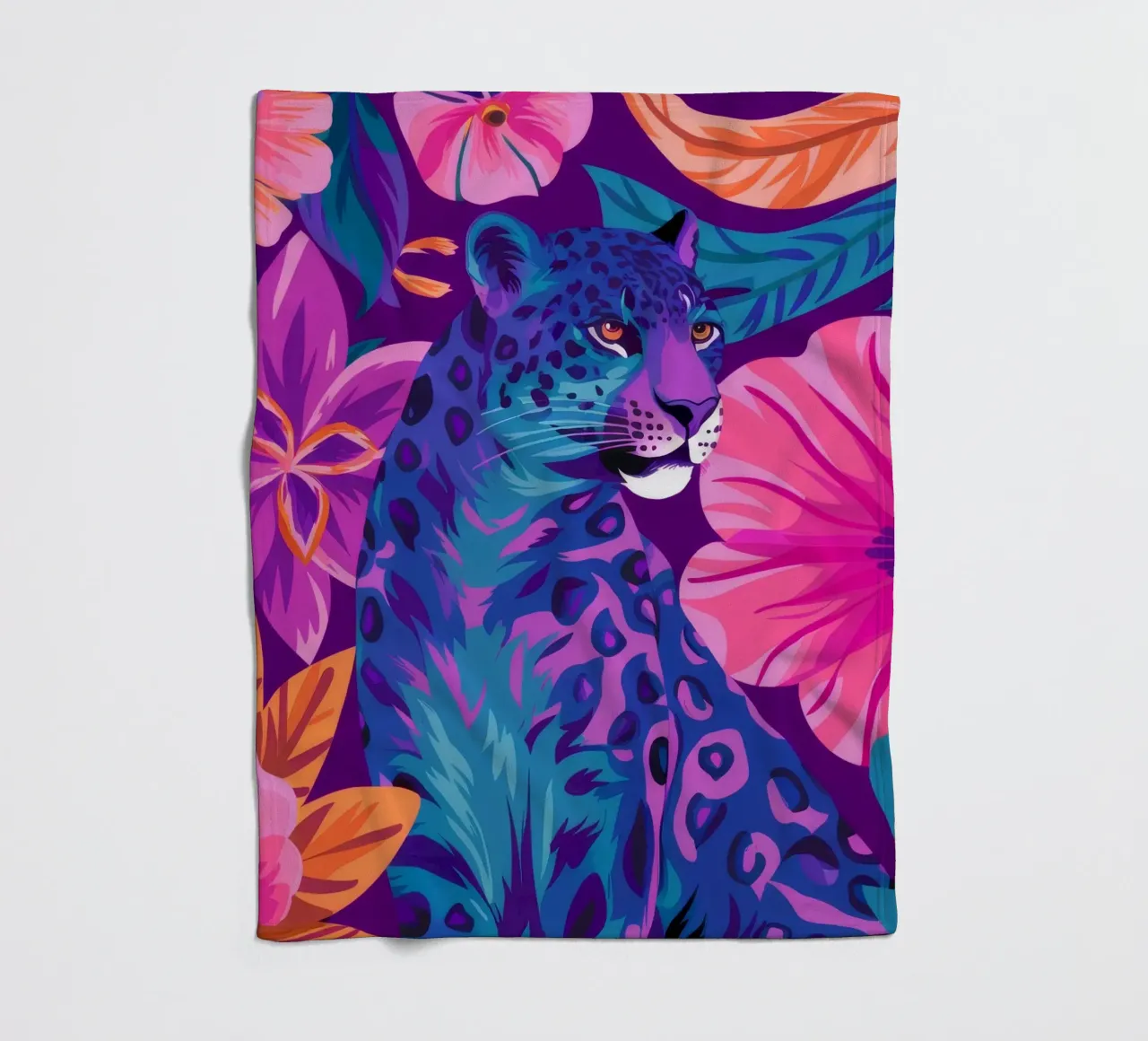 Psychedelischer Leopardentraum Fleecedecke von Stone Decade