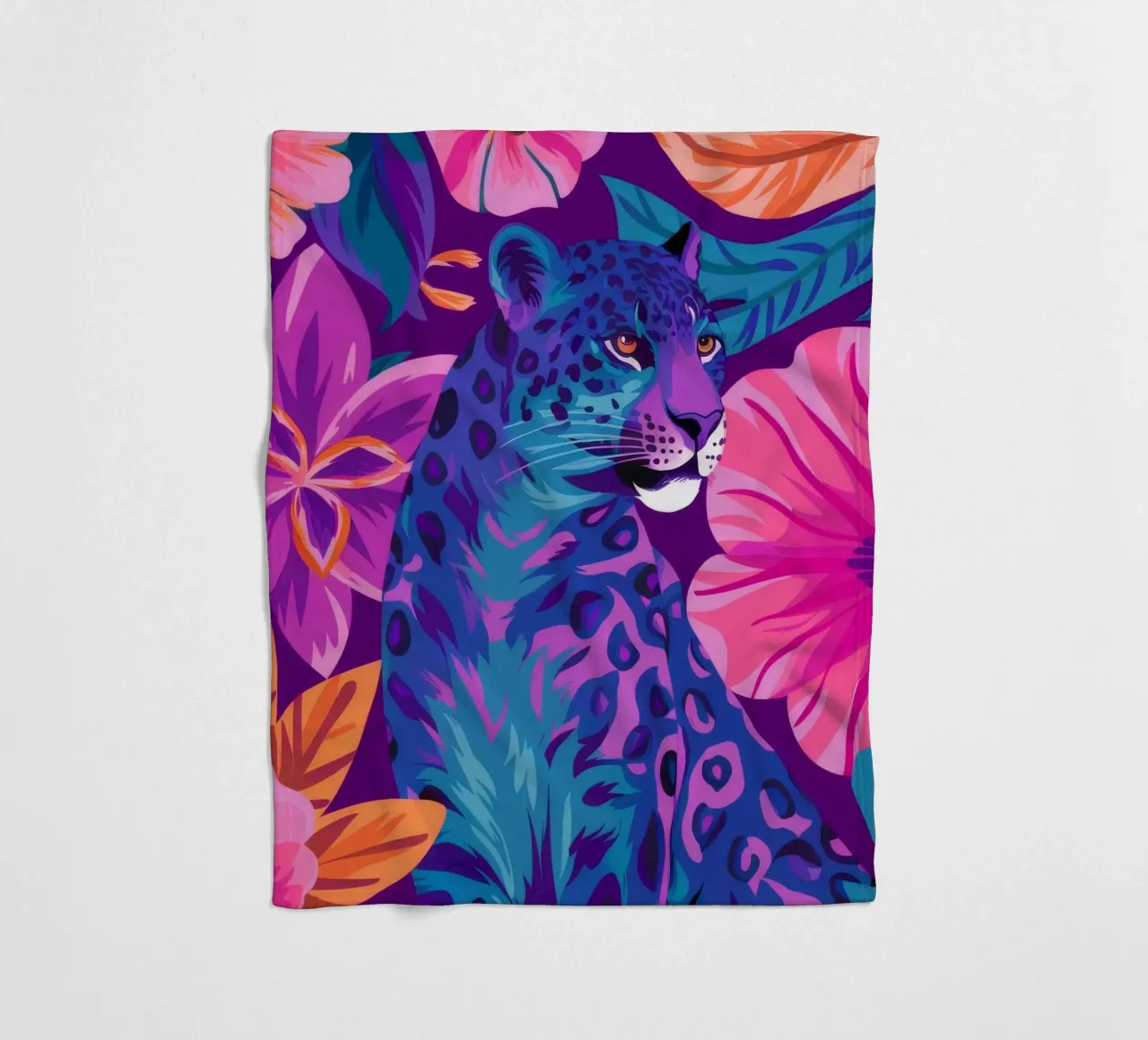 Psychedelischer Leopardentraum Fleecedecke von Stone Decade