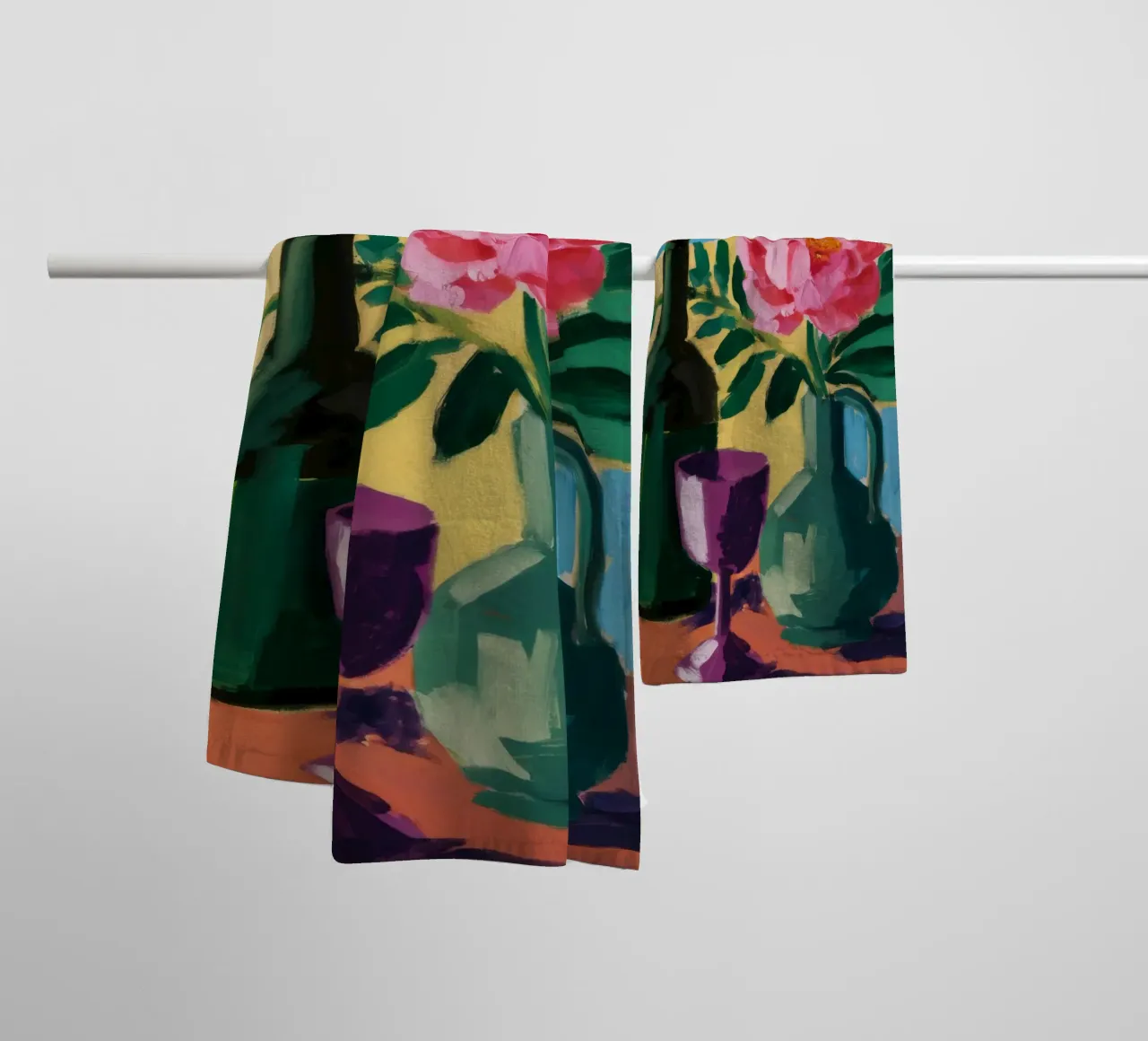 Wine and Cheese Table towel by Stone Decade
