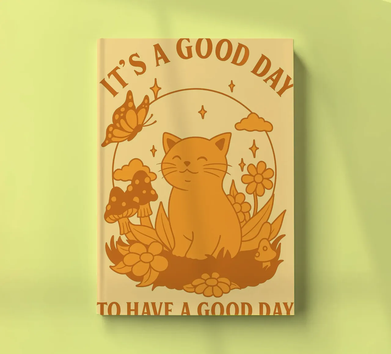 Have A Good Day Funny Cat notebook by oneroad