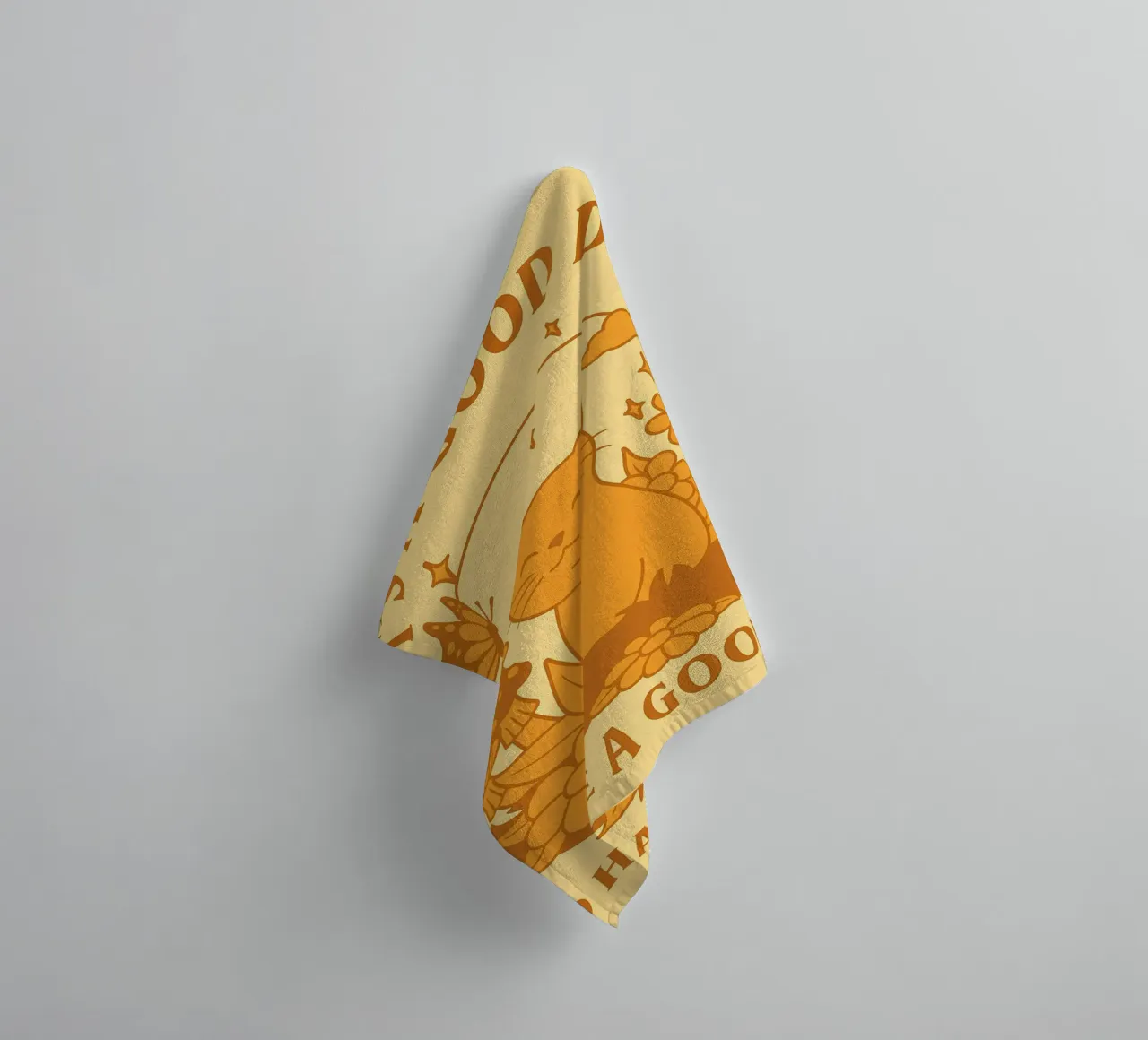 Have A Good Day Funny Cat towel by oneroad