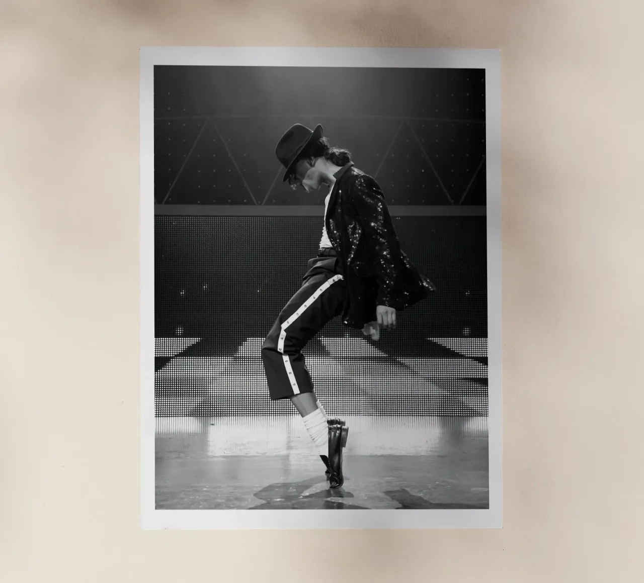 Stile iconico Michael Jackson Re del Pop pellicola backlit da wernoka