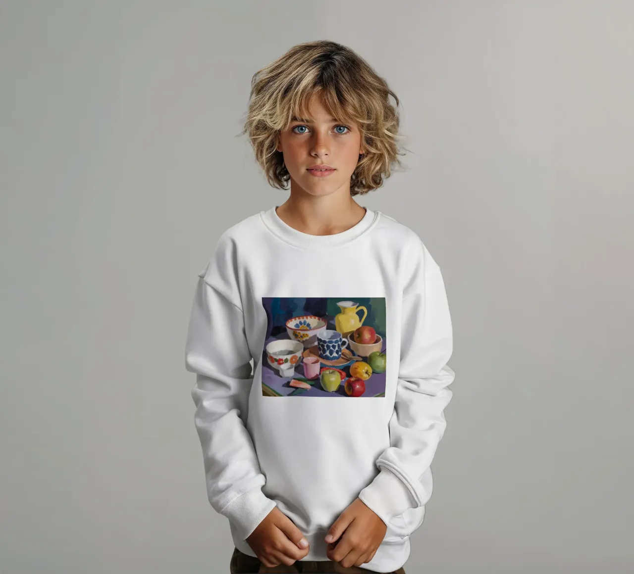 Pots à motifs Pommes sweat enfant de Stone Decade