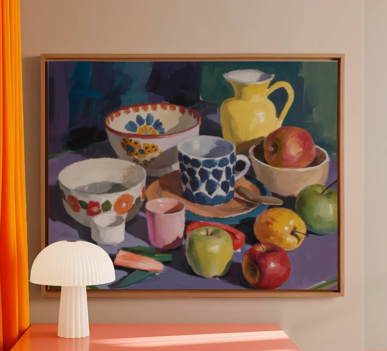 Patterned Pots Apples canvas by Stone Decade