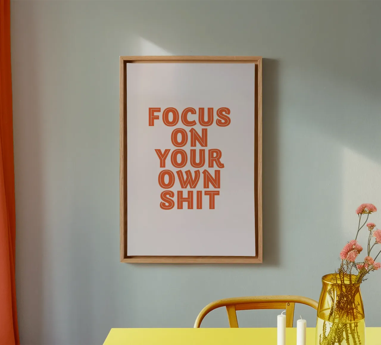 Focus On Your Own tela con Cornice a cassetta da Ayleen
