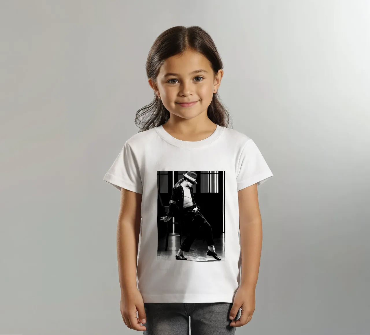 Ballo in bianco e nero Re del Pop Michael Jackson t-shirt bambini da wernoka