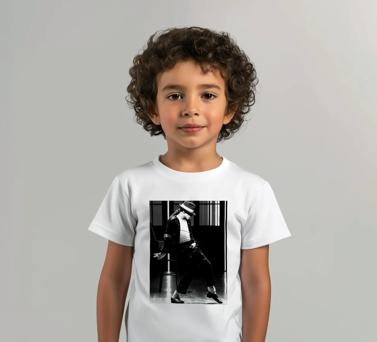 Ballo in bianco e nero Re del Pop Michael Jackson t-shirt bambini da wernoka