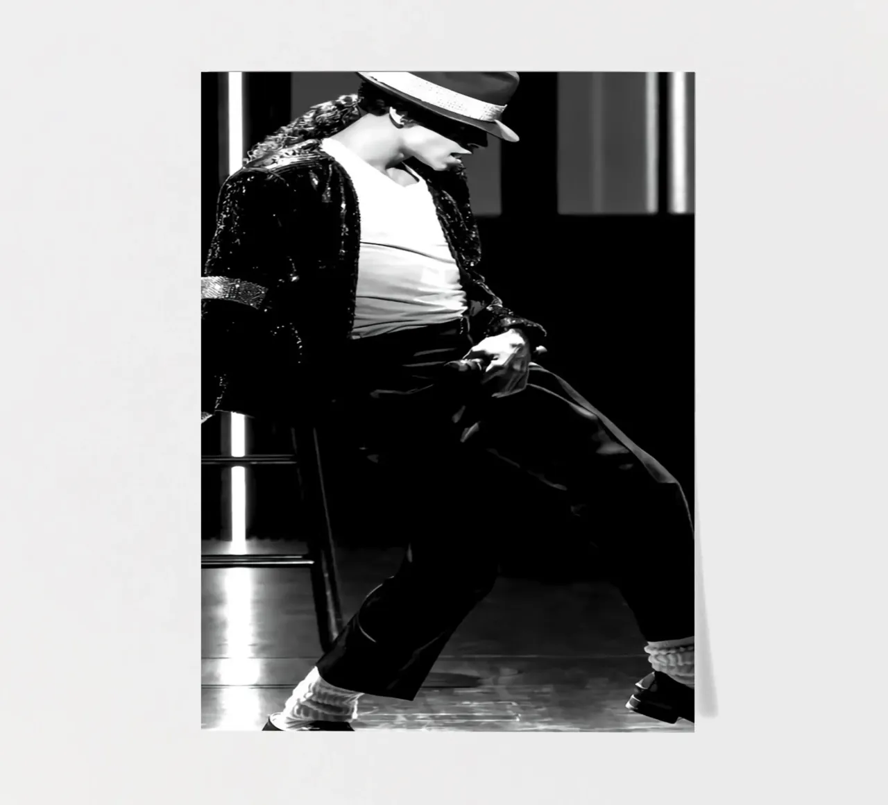 Ballo in bianco e nero Re del Pop Michael Jackson foglio adesivo da wernoka