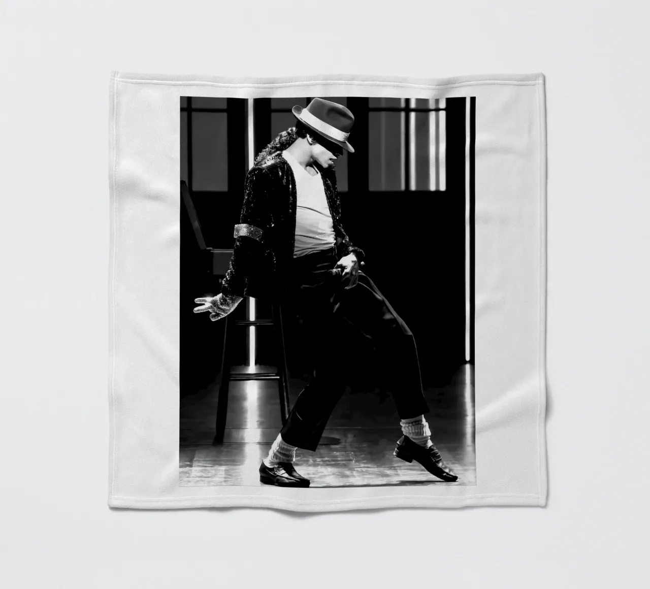 Ballo in bianco e nero Re del Pop Michael Jackson coperta in pile da wernoka