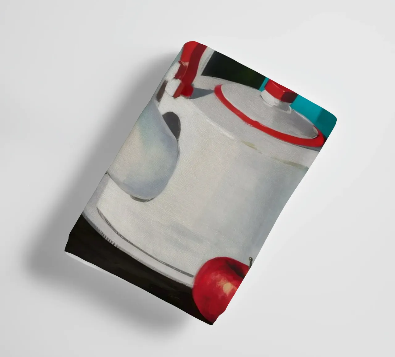 White Teapot Red Apple towel by Stone Decade