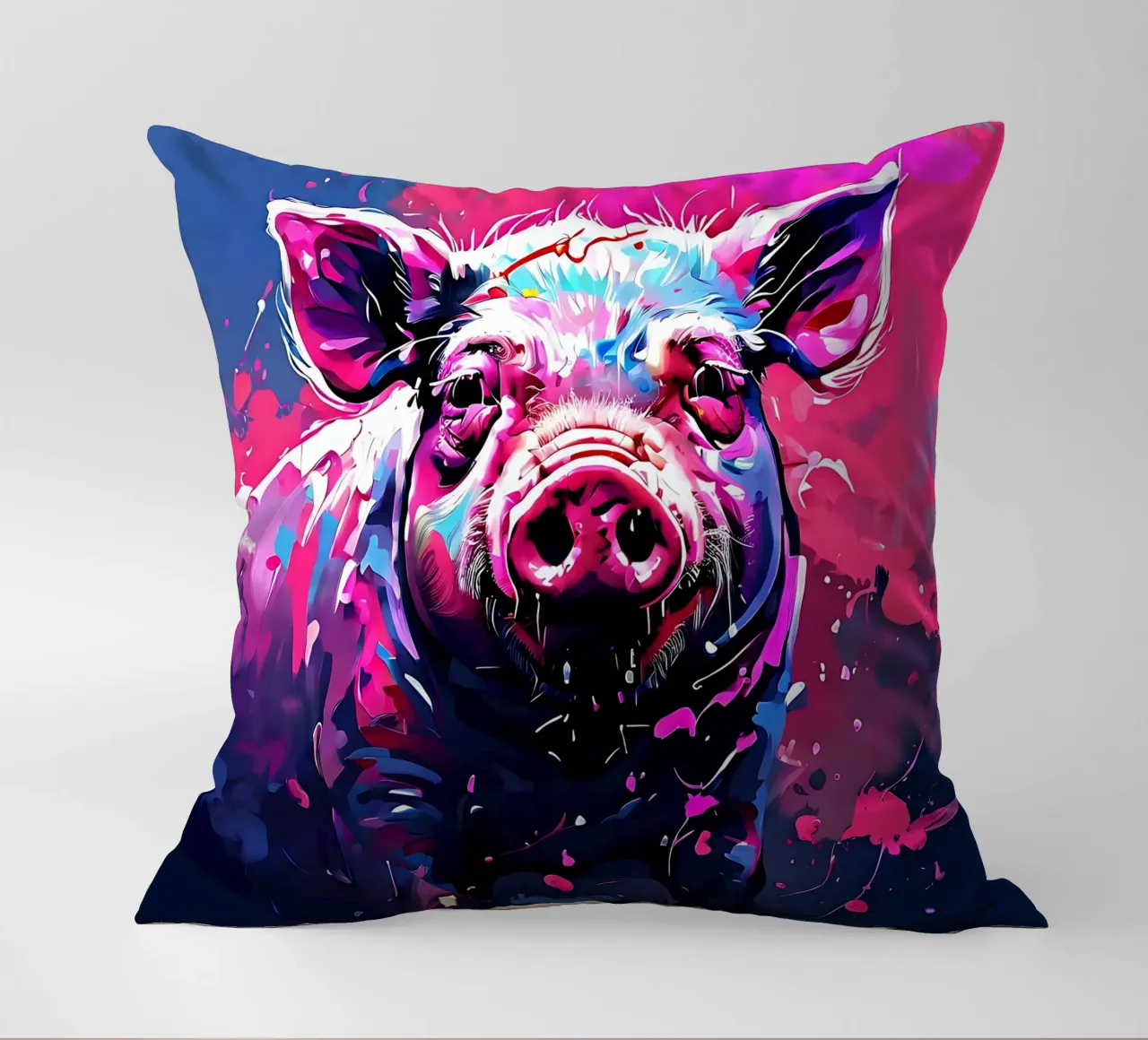 Stile_maiale_H_1 cuscino da Tierisch bunt by LK