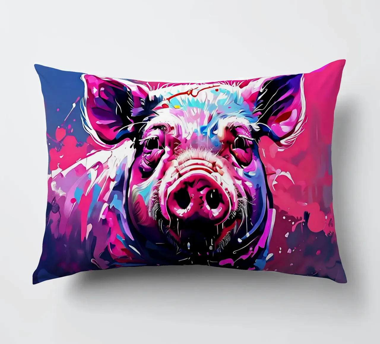 Stile_maiale_H_1 cuscino da Tierisch bunt by LK