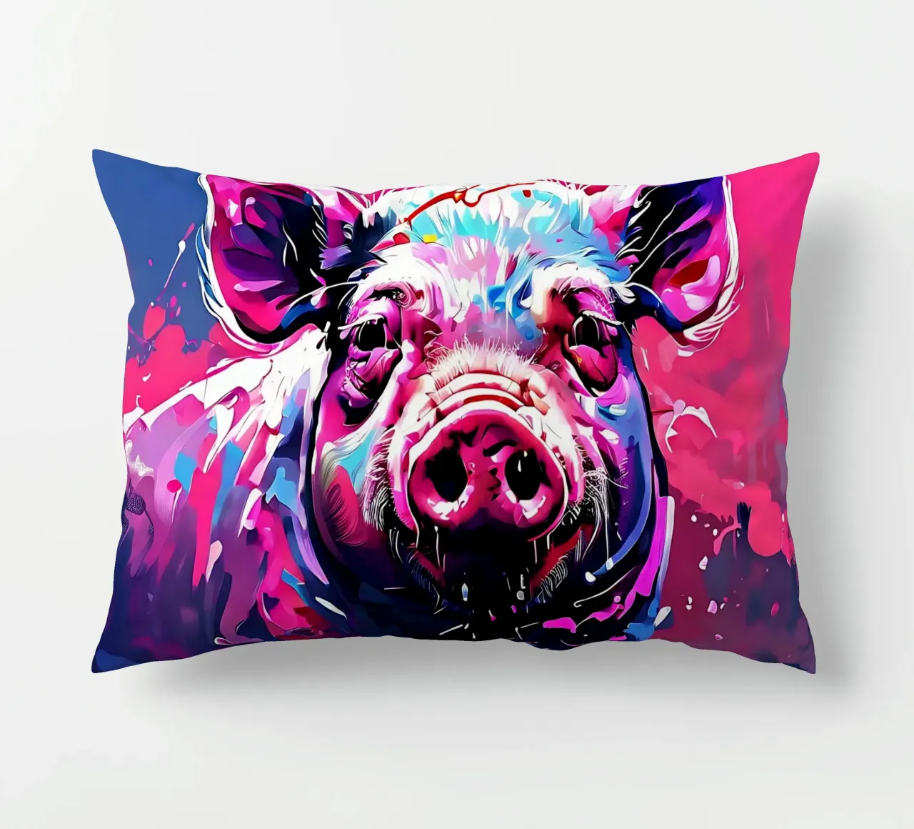Stile_maiale_H_1 cuscino da Tierisch bunt by LK