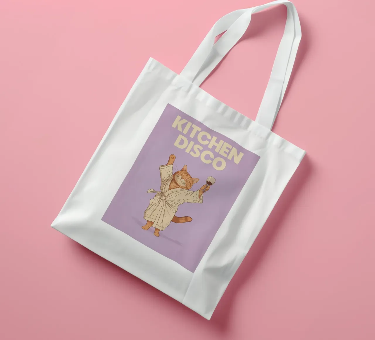 Kitchen Disco Cat tote bag by oneroad