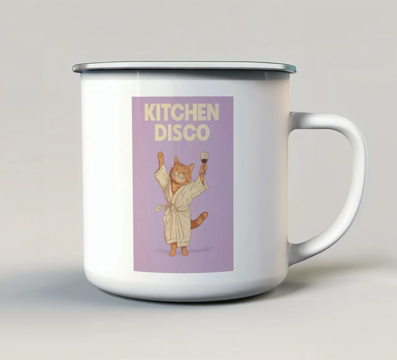 Cucina Disco Cat tazza in smalto da oneroad
