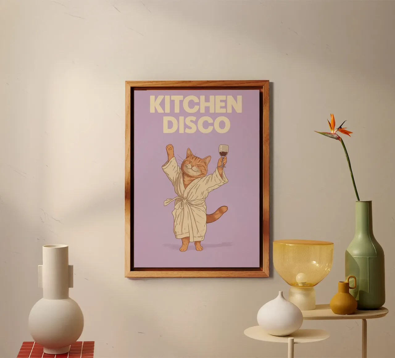 Kitchen Disco Cat forex plate by oneroad