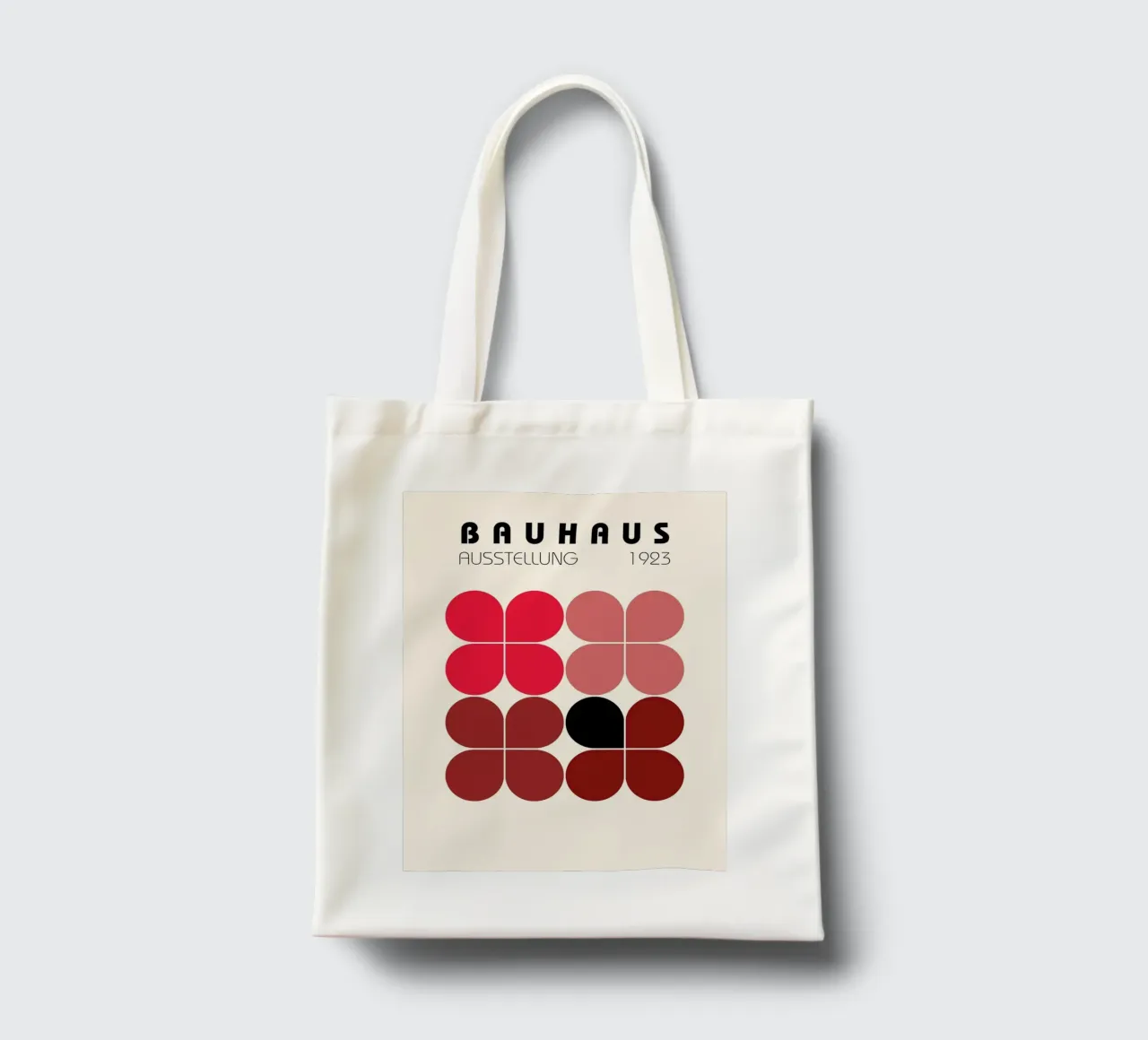 Trame florale Bauhaus - Art géométrique rouge tote bag de Studio Vibe