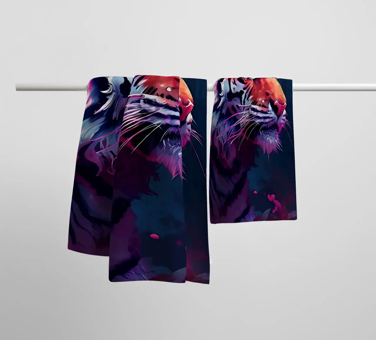 Tiger_Style_H_1 towel by Tierisch bunt by LK