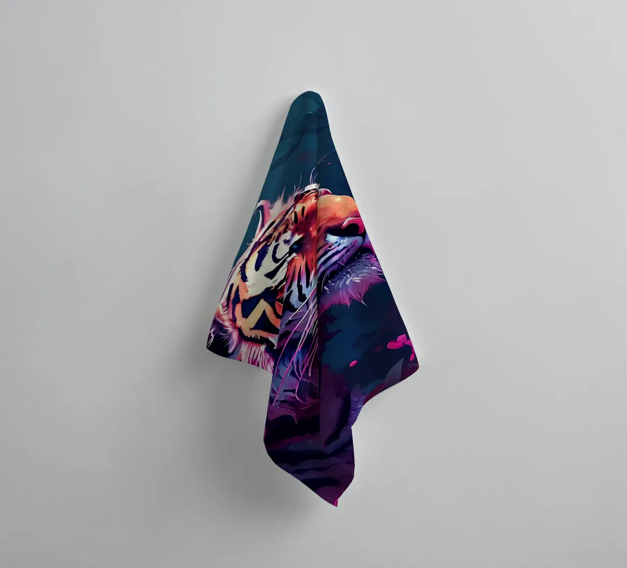 Tiger_Style_H_1 towel by Tierisch bunt by LK