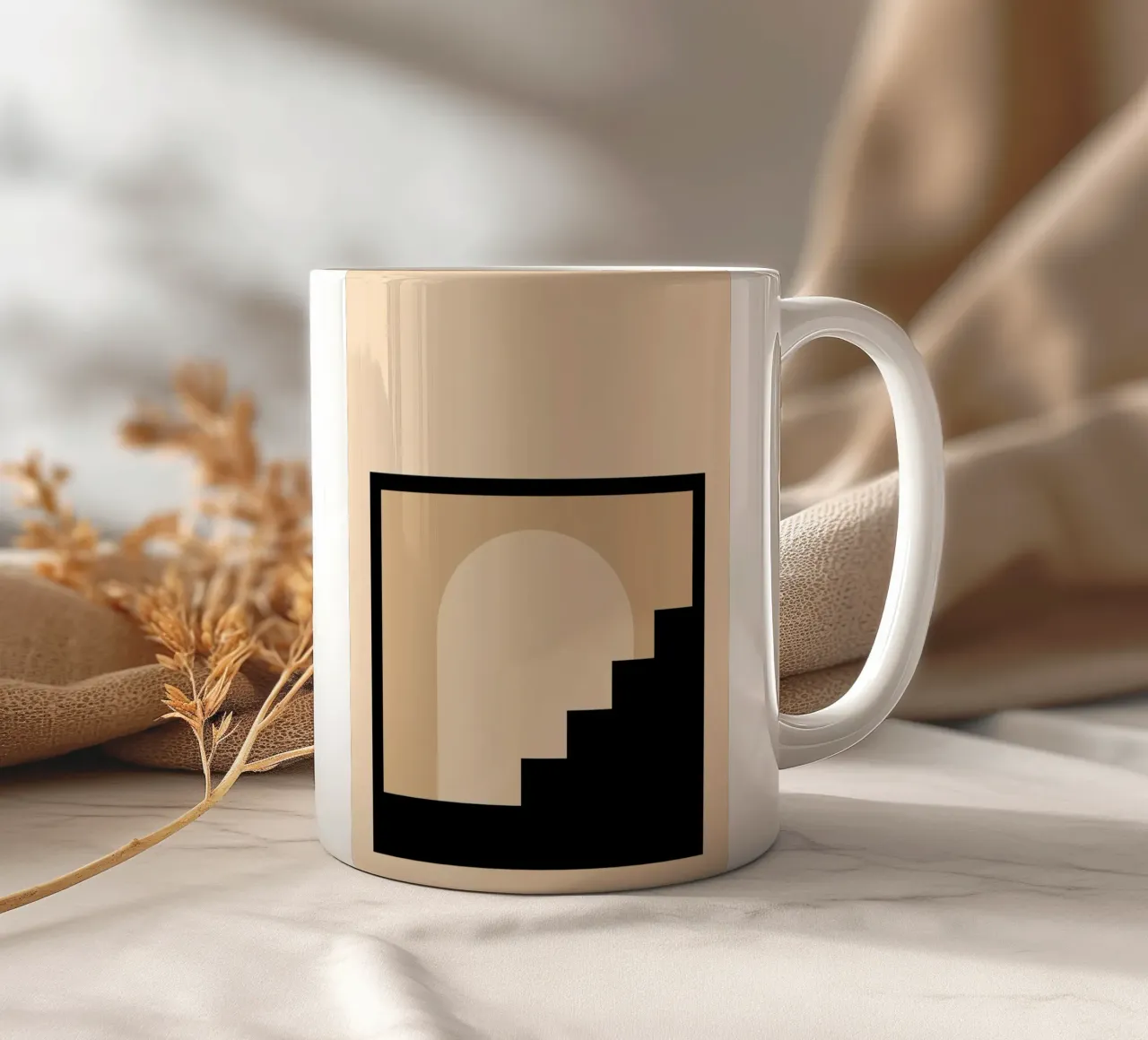 Forma della scala - Poster di architettura minimalista tazza in ceramica da Studio Vibe